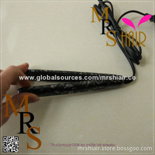 Mini hair straightening irons professional titanium ceramic flat electronic heating plate